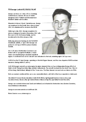 A preview of a PDF biography for Labiuk, George